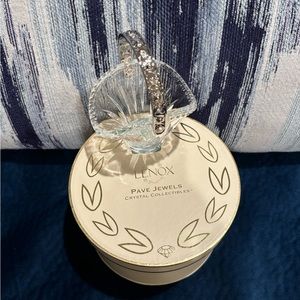 Lenox Mini Basket Crystal Collectibles - Pave Jewels collection!! ORIGINAL BOX!